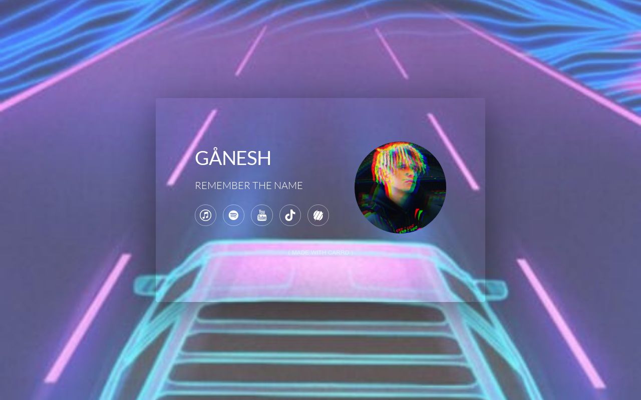 Carrd profile picture for @ganesh